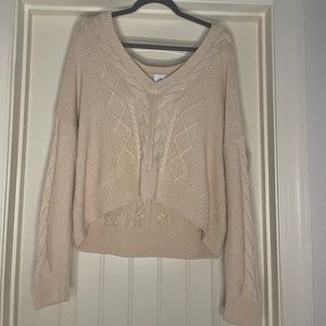 Cabi cropped ribbed sweater size large